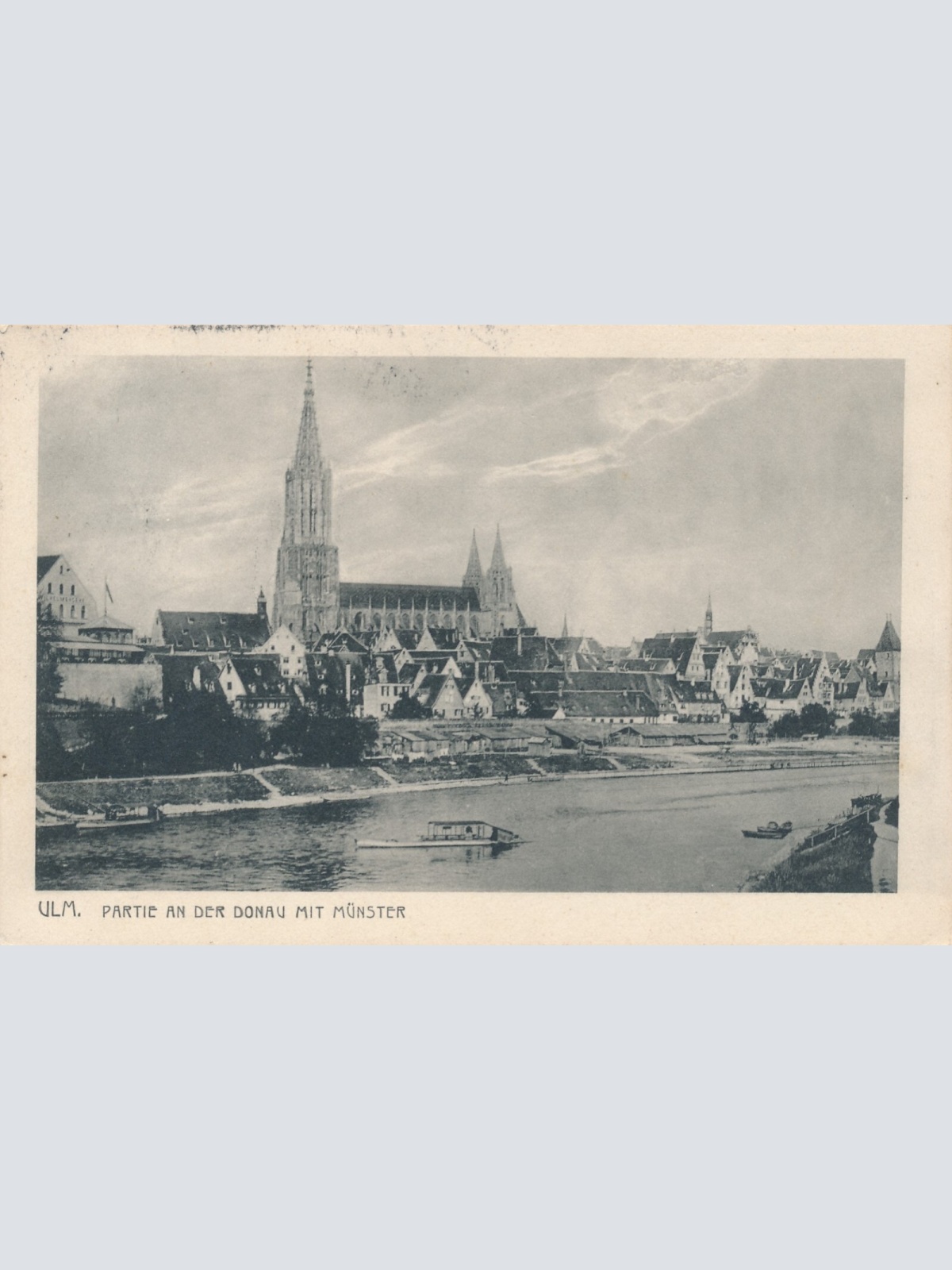 AK, Ulm, Partie an der Donau mit Münster, Baden-Württemberg (S1670)