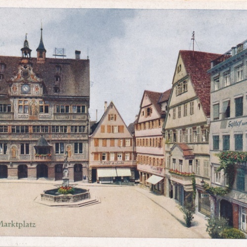 AK, Tübingen, Marktplatz, Baden-Württemberg (S1696)