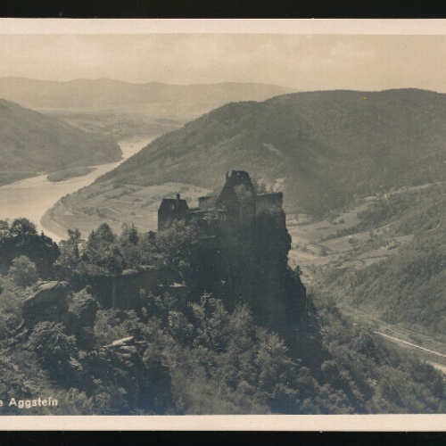 AK aus Aggstein mit Ruine Aggstein Niederösterreich (5744)