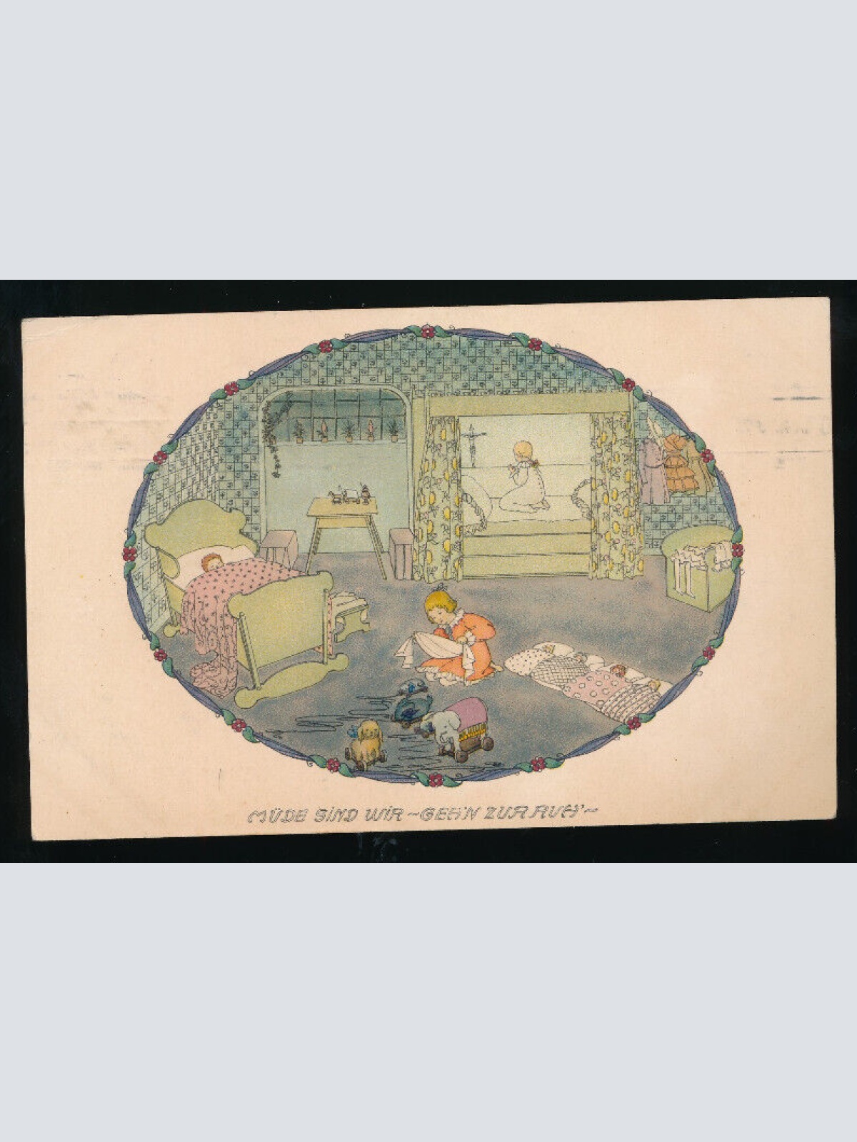 Künstler - Karte von M. Munk Müde sind wir gehn zur ruh (5752)