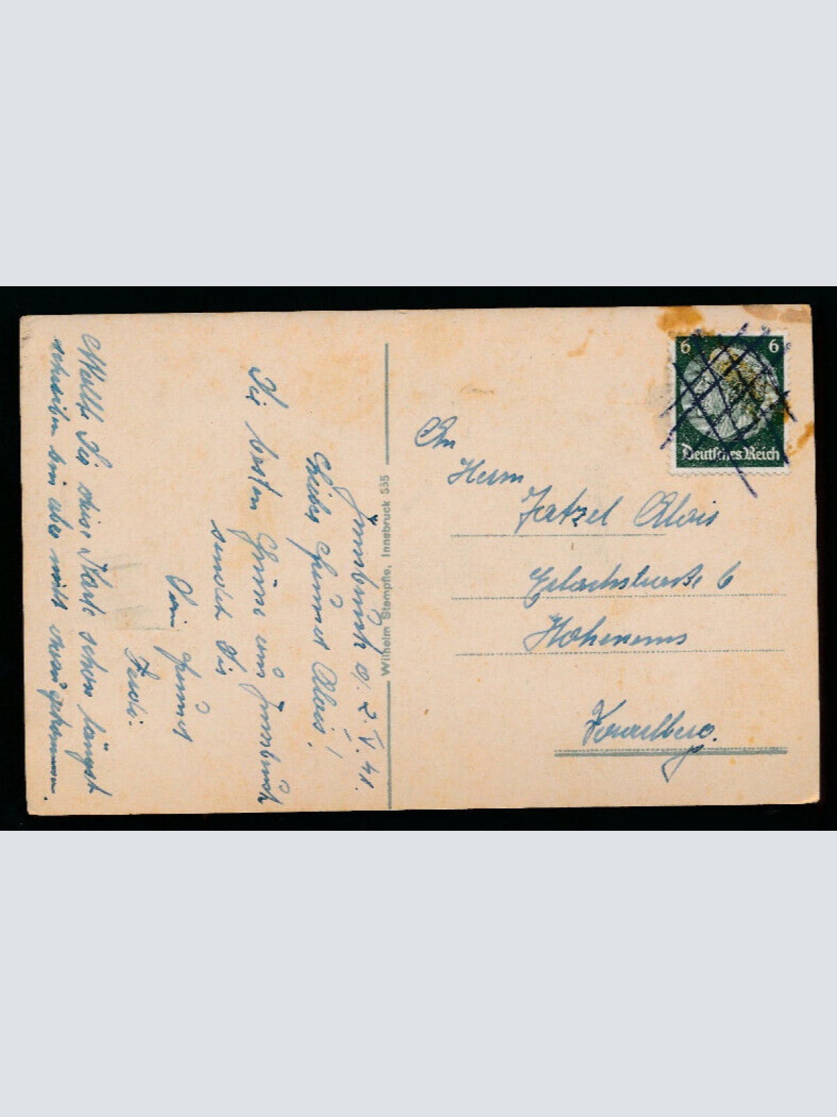 AK aus Fulpmes gegen die Gletscher Tirol (5788)