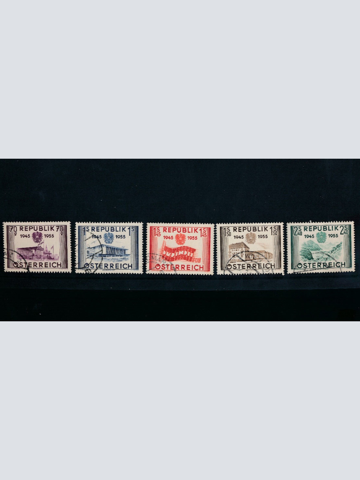 10 Jahre Rebuplik Österreich 1955 ANK 1021 - 1025  (5797)