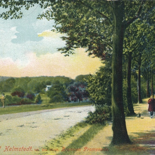 AK, Gruß aus Bad Helmstedt, Brunnen Promenade, Niedersachsen (S1526)