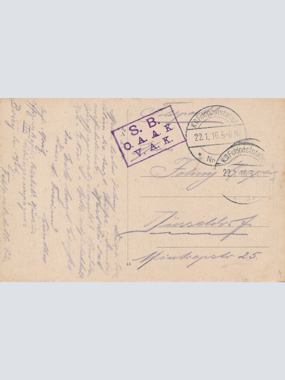 AK, Briey in Frankreich im Kriegsjahr 1915, Blick v. d. Rue Cote de (S1911)