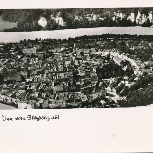 AK, Wasserburg am Inn vom Flugzeug aus, Bayern (S1534)