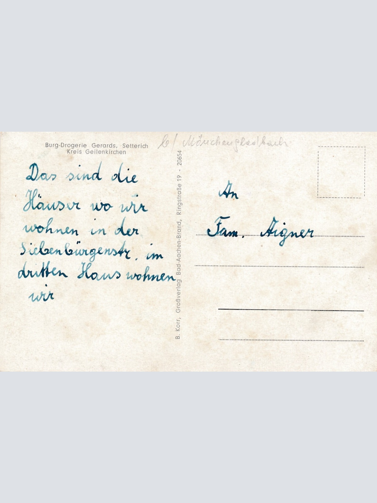 AK, Gruß aus Setterich, Hauptstraße, Hans Boekler-Straße, Ostlandstraße (S1828)