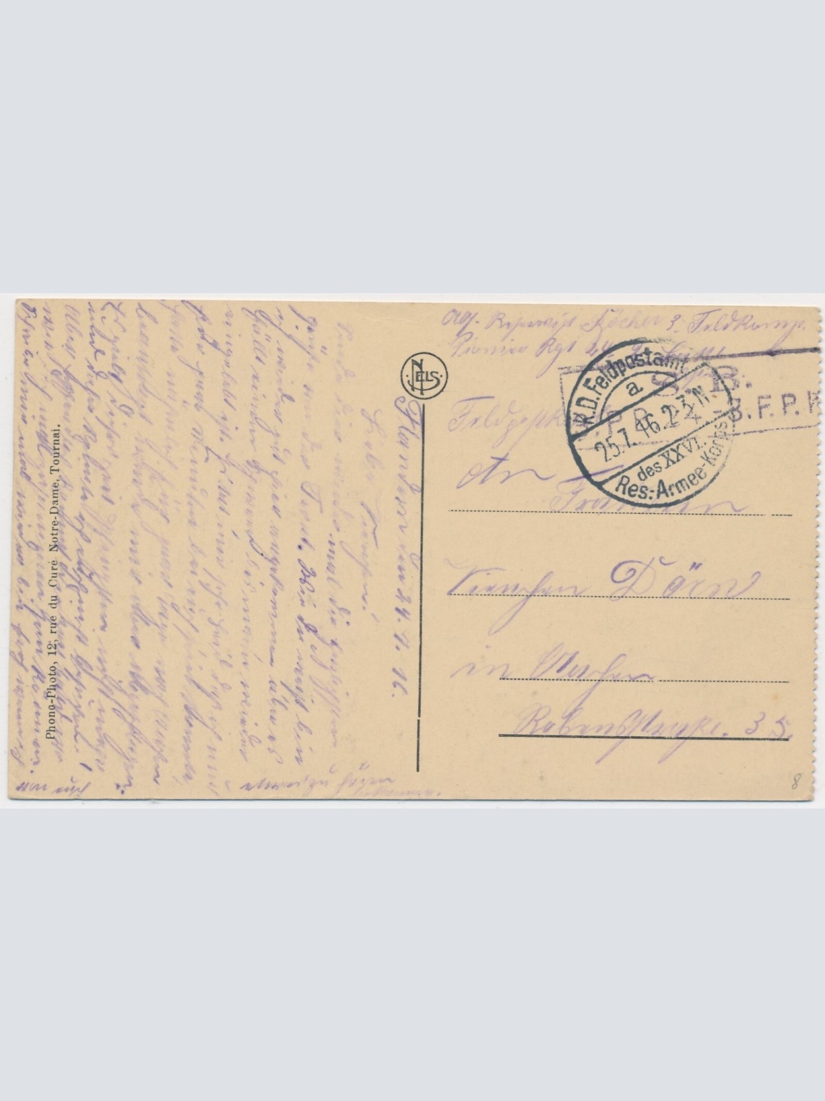 AK, Lille, La statue Faidherbe et la place Richele, Frankreich (S1872)