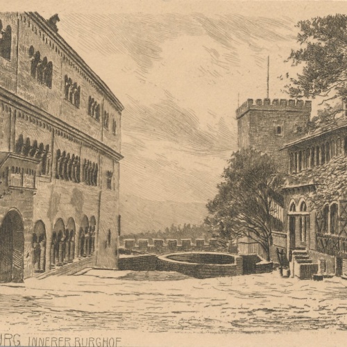 AK, Wartburg innerer Burghof, Thüringen, Eisenach (S1854)