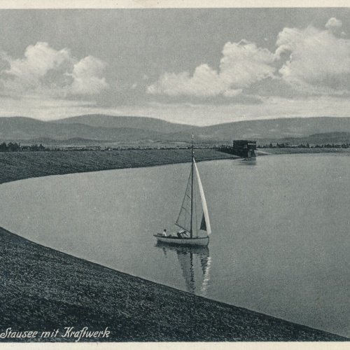 AK, Ottmachau, Stausee mit Kraftwerk, Polen (S1994)