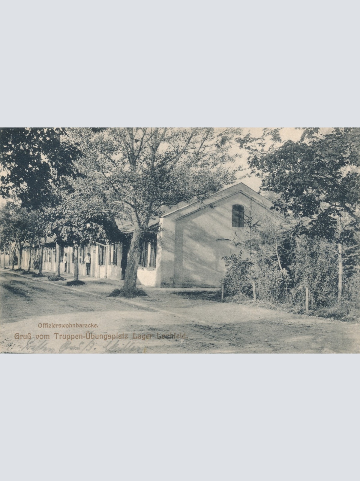 AK, Offizierswohnbaracke, Gruß vom Truppen-Übungsplatz Lager Lechfeld (S1991)