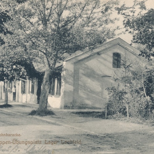 AK, Offizierswohnbaracke, Gruß vom Truppen-Übungsplatz Lager Lechfeld (S1991)