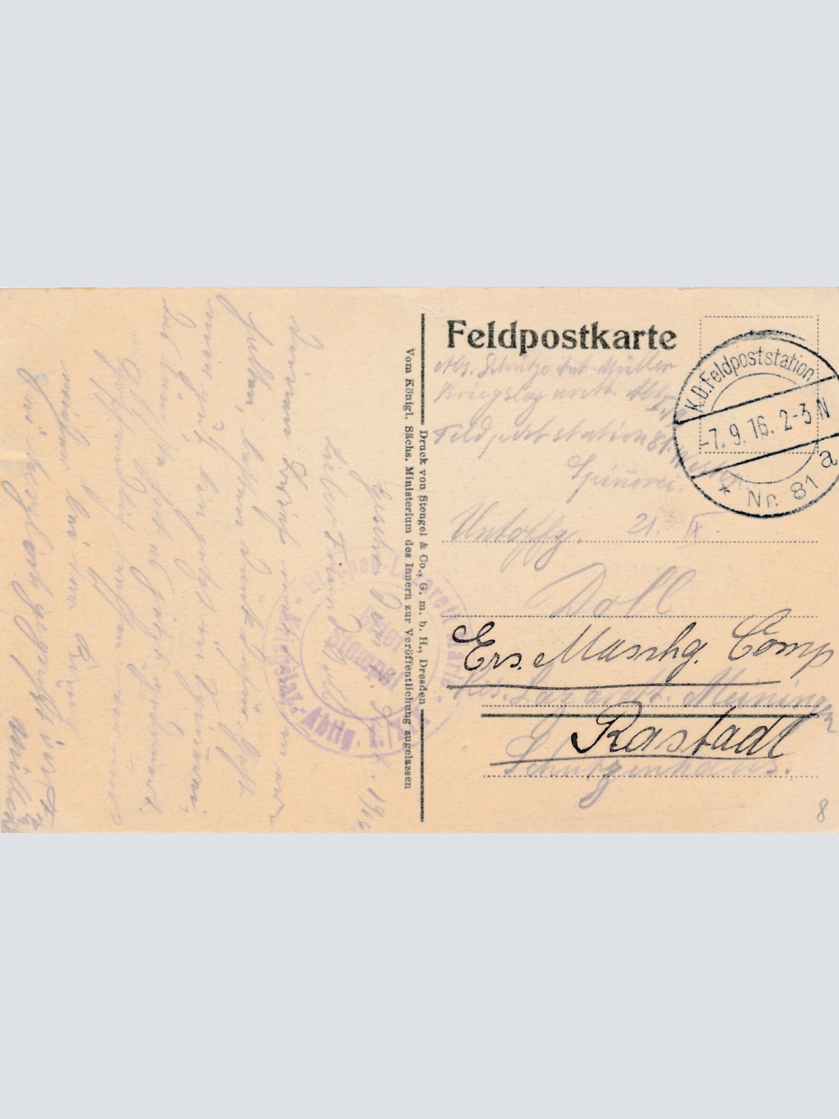 AK, ein Lazarett in Nordfrankreich, Frankreich (S1980)