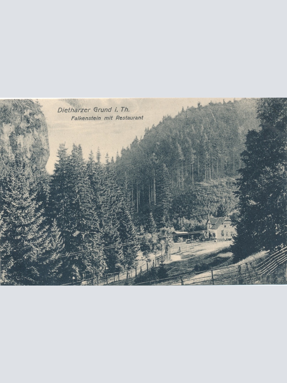 AK, Falkenstein mit Restaurant, Dietharzer Grund in Thüringen (S2019)