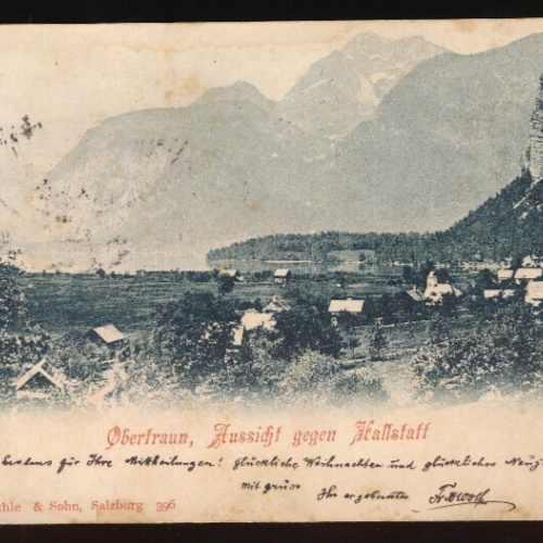 AK aus Obertraun Aussicht gegen Hallstatt Oberösterreich (5935)