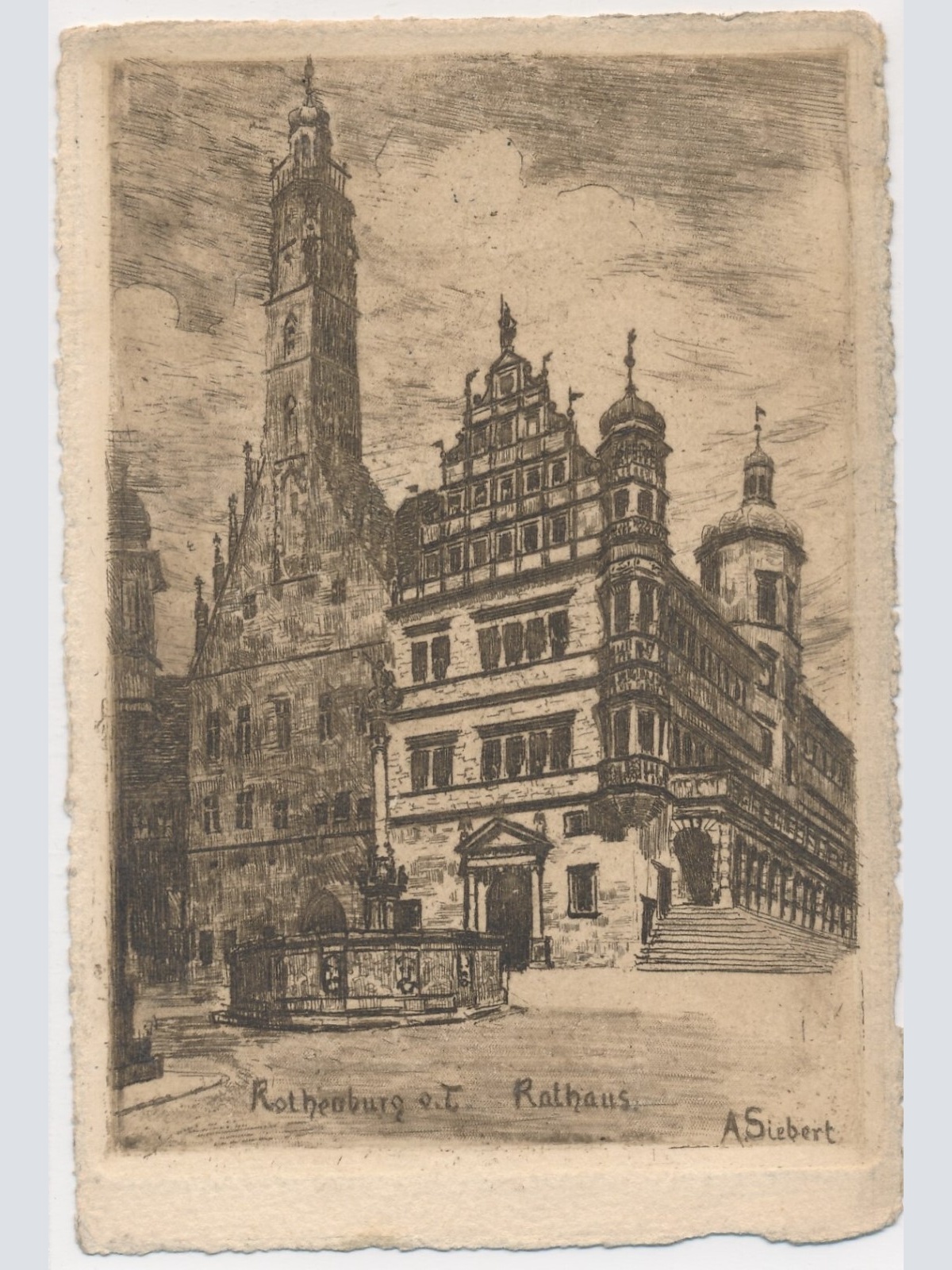 AK, Rothenburg ob der Tauber, Rathaus, Bayern (S1944)