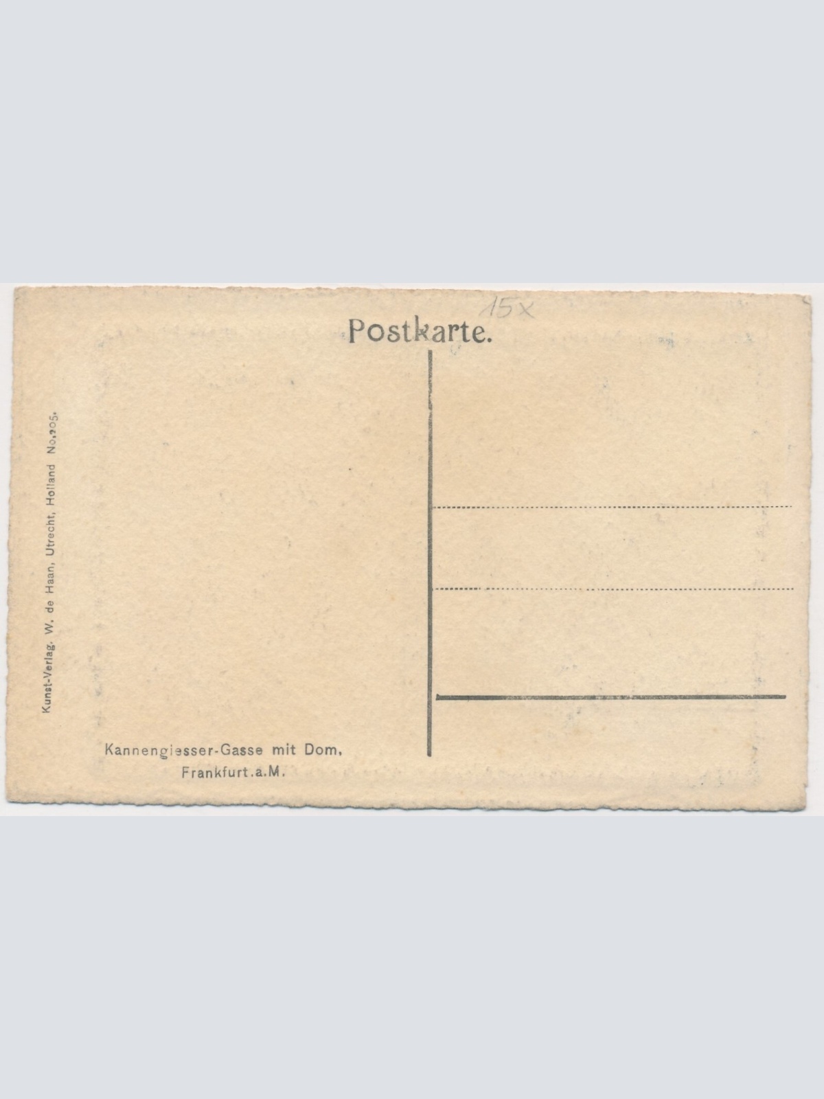 AK, Kannengiesser-Gasse mit Dom, Frankfurt am Main, Hessen (S1940)
