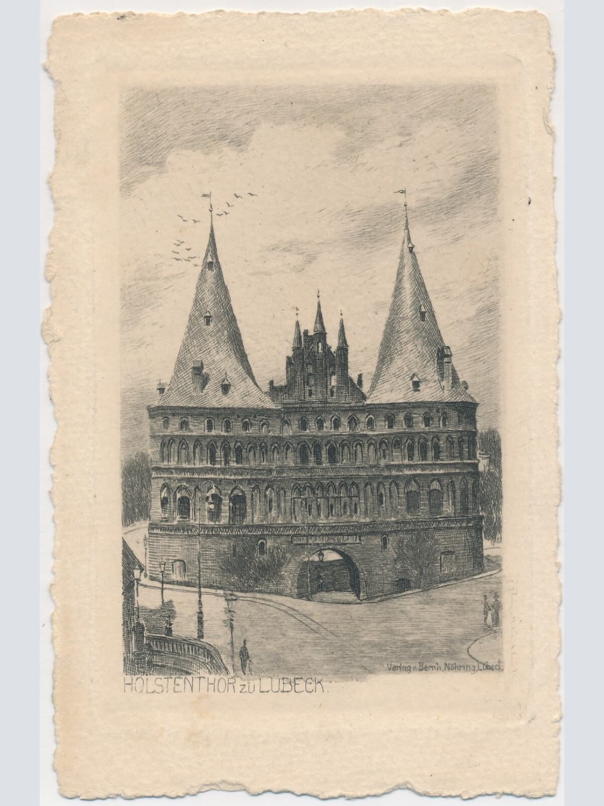 AK, Holstenthor zu Lübeck, Schleswig-Holstein  (S1937)