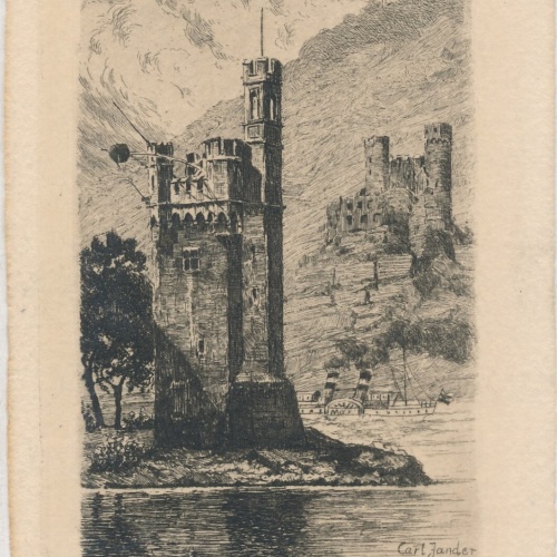 AK, Mäuseturm und Ruine Ehrenfels, Rheinland-Pfalz (S1953)