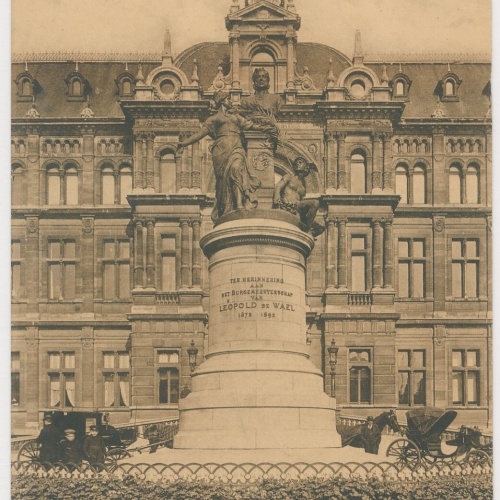 AK, Anvers, Antwerpen, Statue Leopold de Wael, Belgien (S1977)