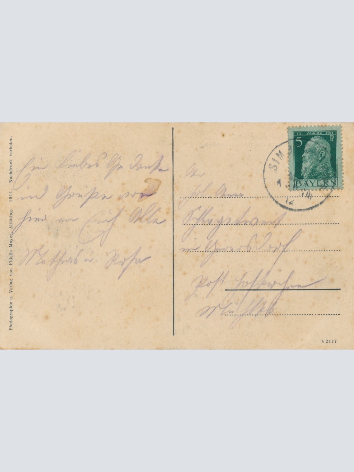 AK, Gruß aus Altötting, Lichterprocession um die Gnadenkapelle, Bayern (S1724)