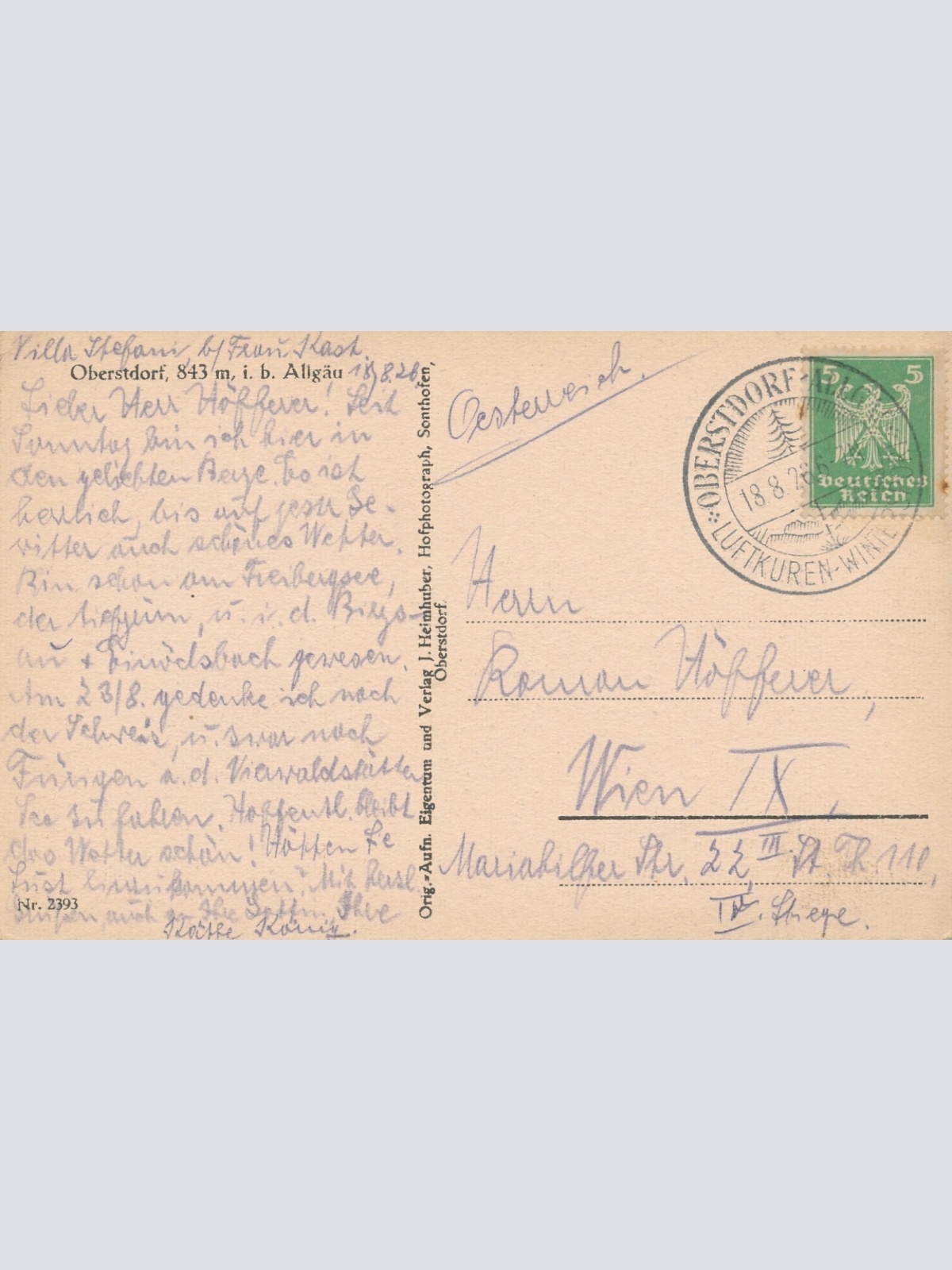 AK, Oberstdorf i. b. Allgäu, Bayern (S1725)