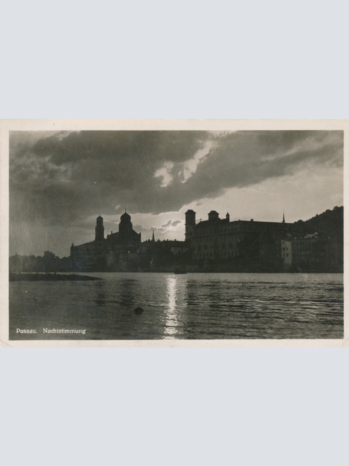 AK, Passau, Nachtstimmung, Gasthof schwarzer Ochse, Bayern (S1727)