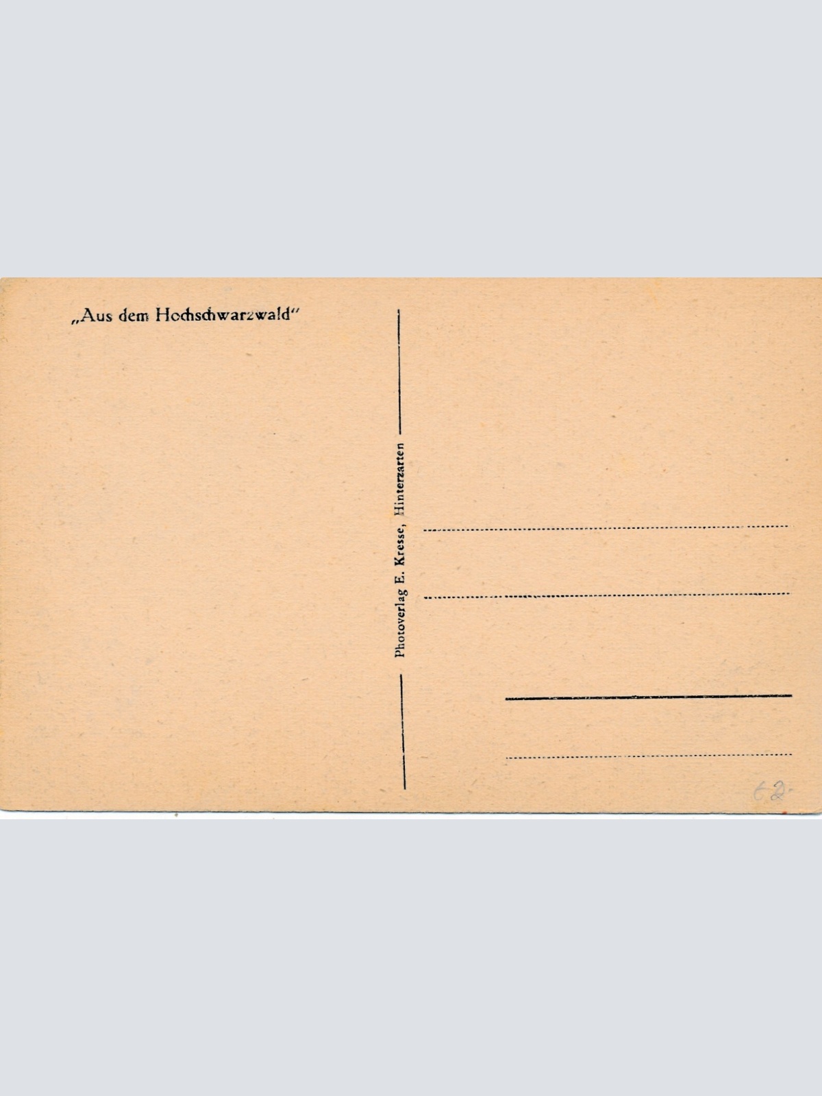 AK, Aus dem Hochschwarzwald (S1756)