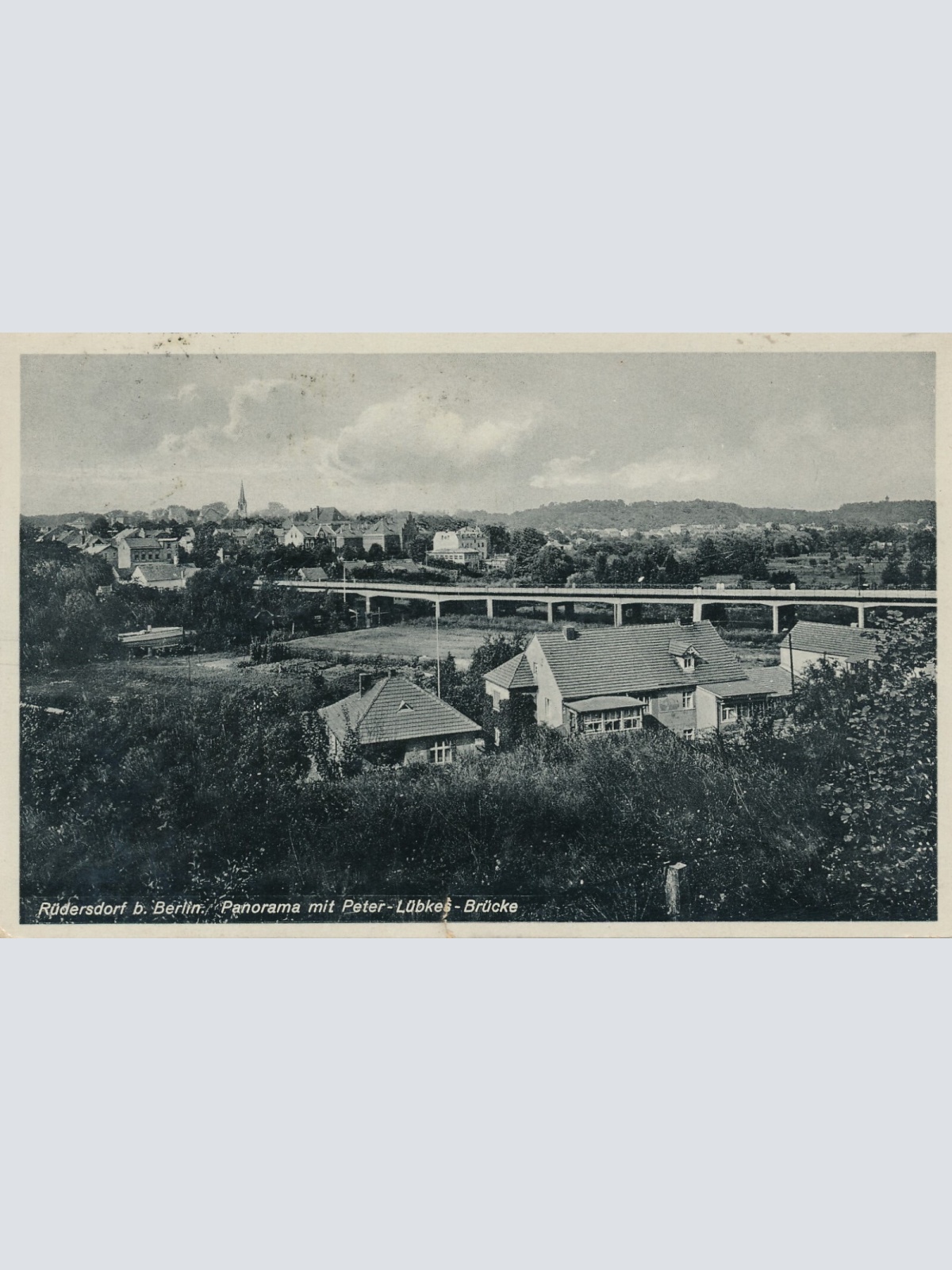 AK, Rüdersdorf bei Berlin, Panorama mit Peter-Lübkes-Brücke, Brandenburg (S1801)