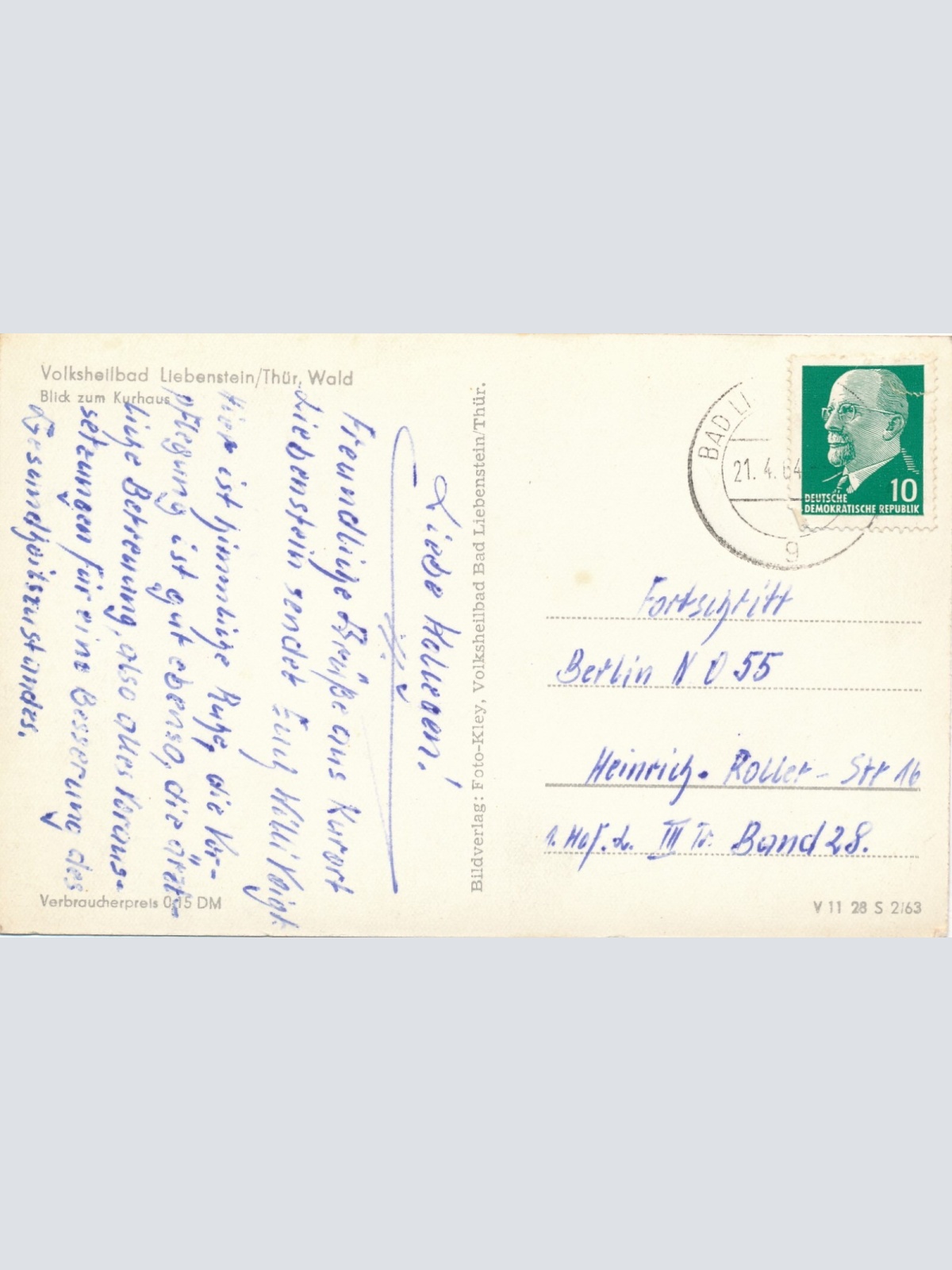 AK, Volksheilbad Liebenstein, Thüringen (S1745)