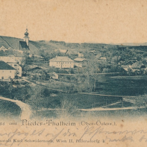 AK gruss aus Nieder Thalheim Oberösterreich (6186)