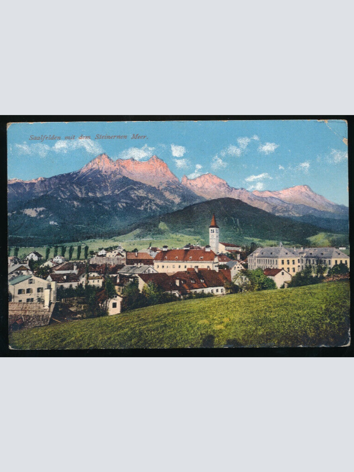 AK aus Saalfelden mit dem Steinernen Meer Salzburg (5996)