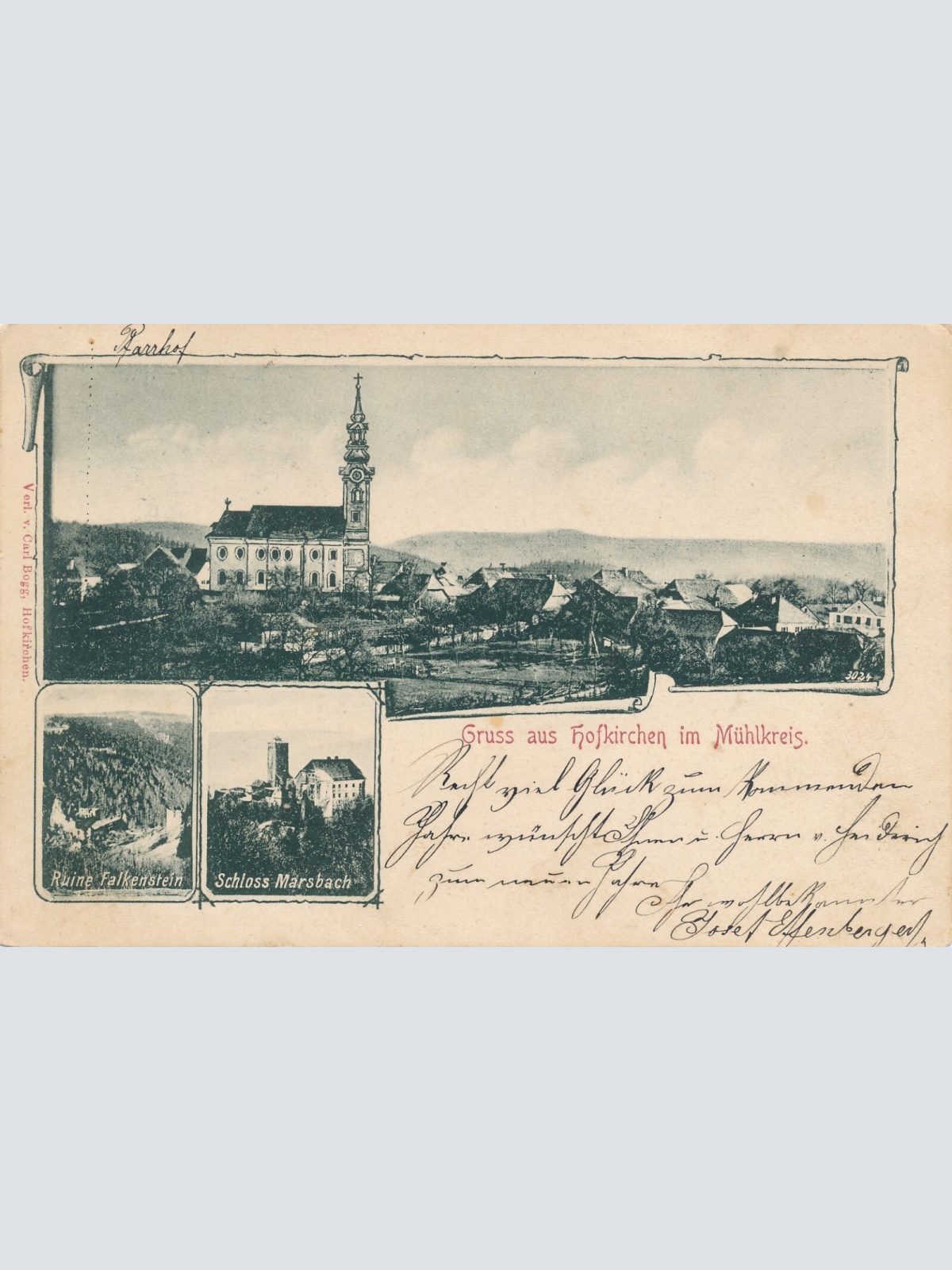 AK gruss aus Hofkirchen im Mühlkreis Oberösterreich (6182)