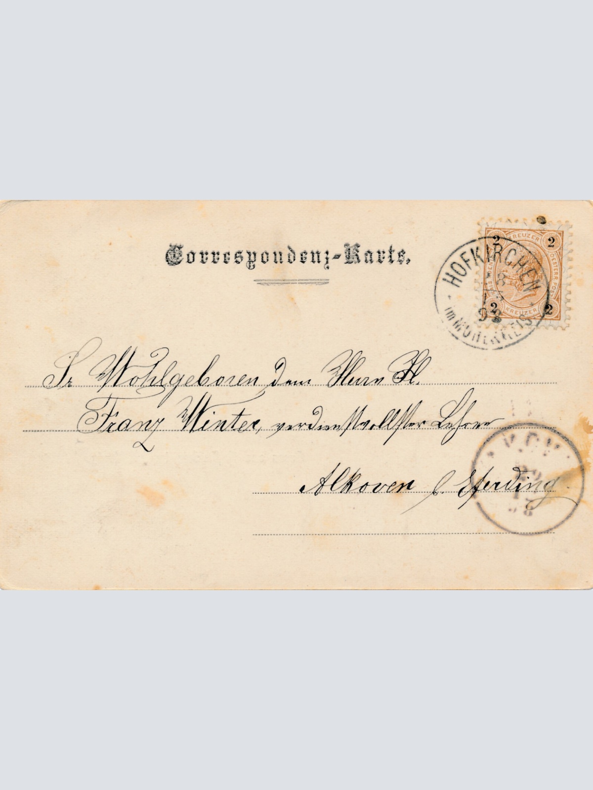 AK gruss aus Hofkirchen im Mühlkreis Oberösterreich (6182)