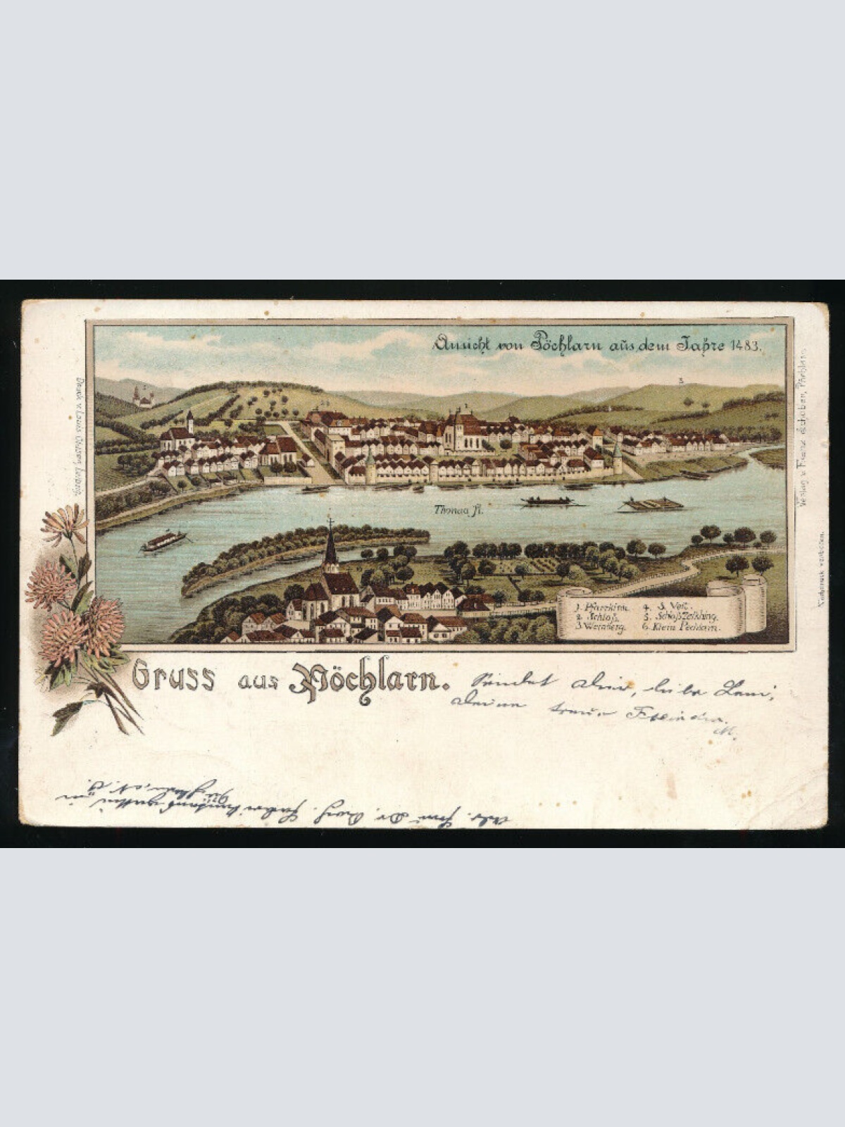 Litho - Karte gruss aus Pöchlarn Niederösterreich (5973)
