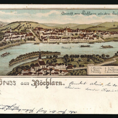 Litho - Karte gruss aus Pöchlarn Niederösterreich (5973)