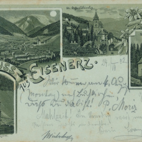 Litho-Karte gruss aus Eisenerz Steiermark (6078)