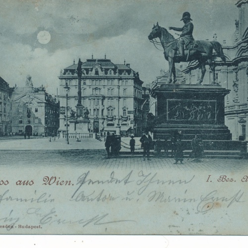 Mondschein - Karte gruss aus Wien im Hof (6243)
