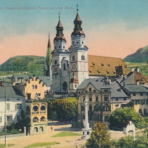 AK aus Brixen mit Dom Italien (6377)