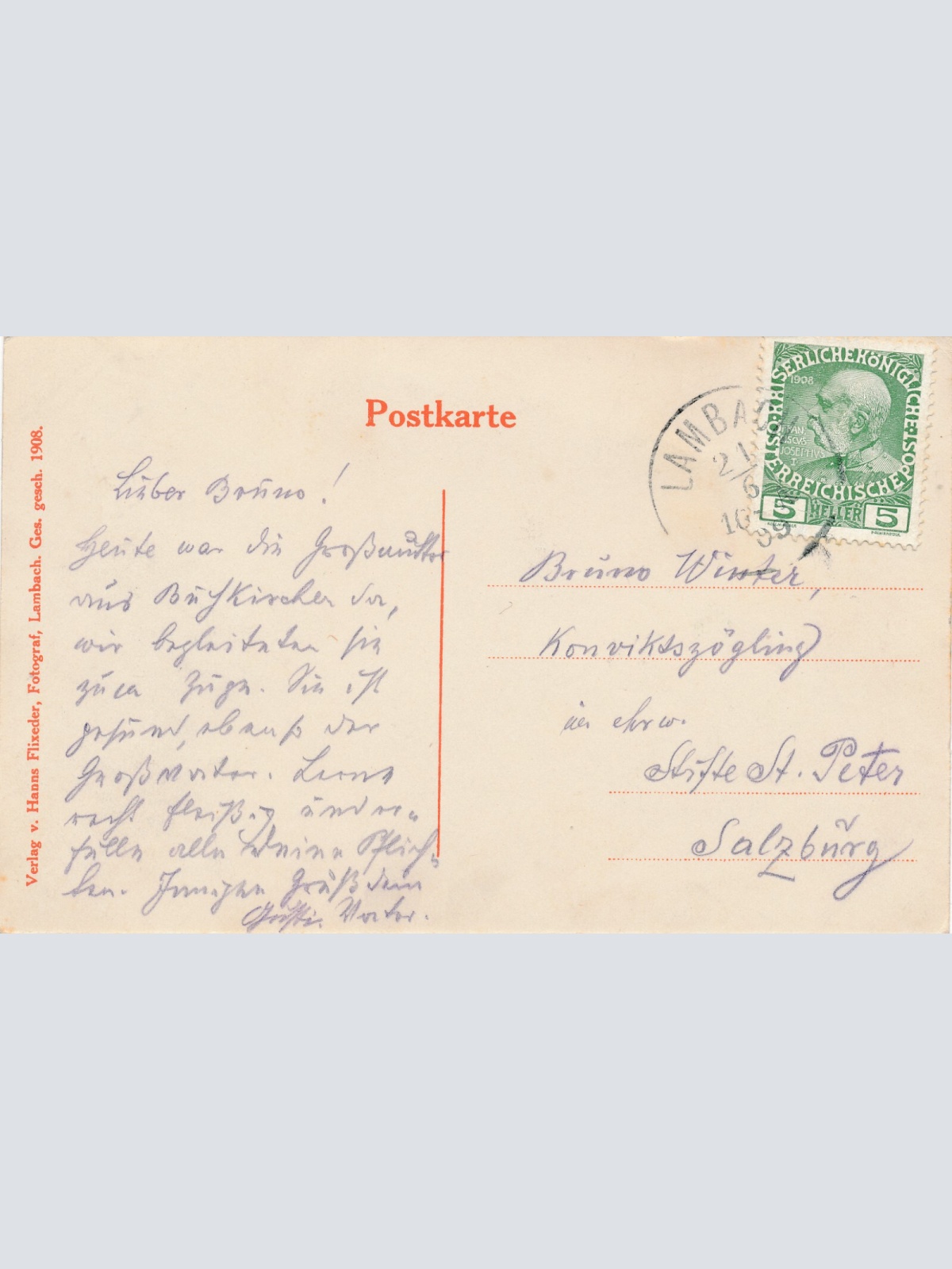 AK gruss aus Lambach Oberösterreich (6478)