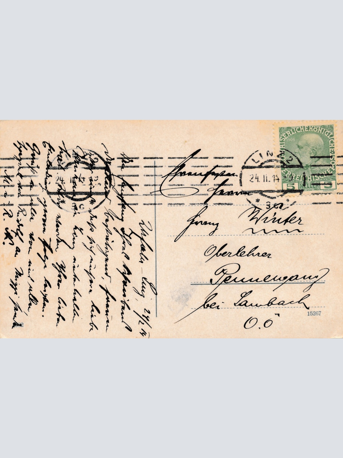 AK aus Linz mit Dampfer Oberösterreich (6479)