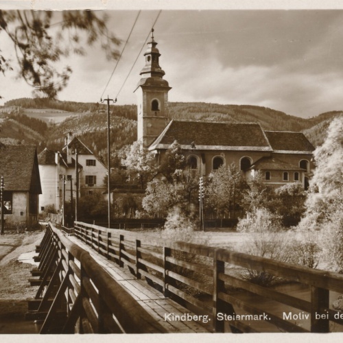 AK aus Kindberg mit Pfarrkirche Steiermark (6416)