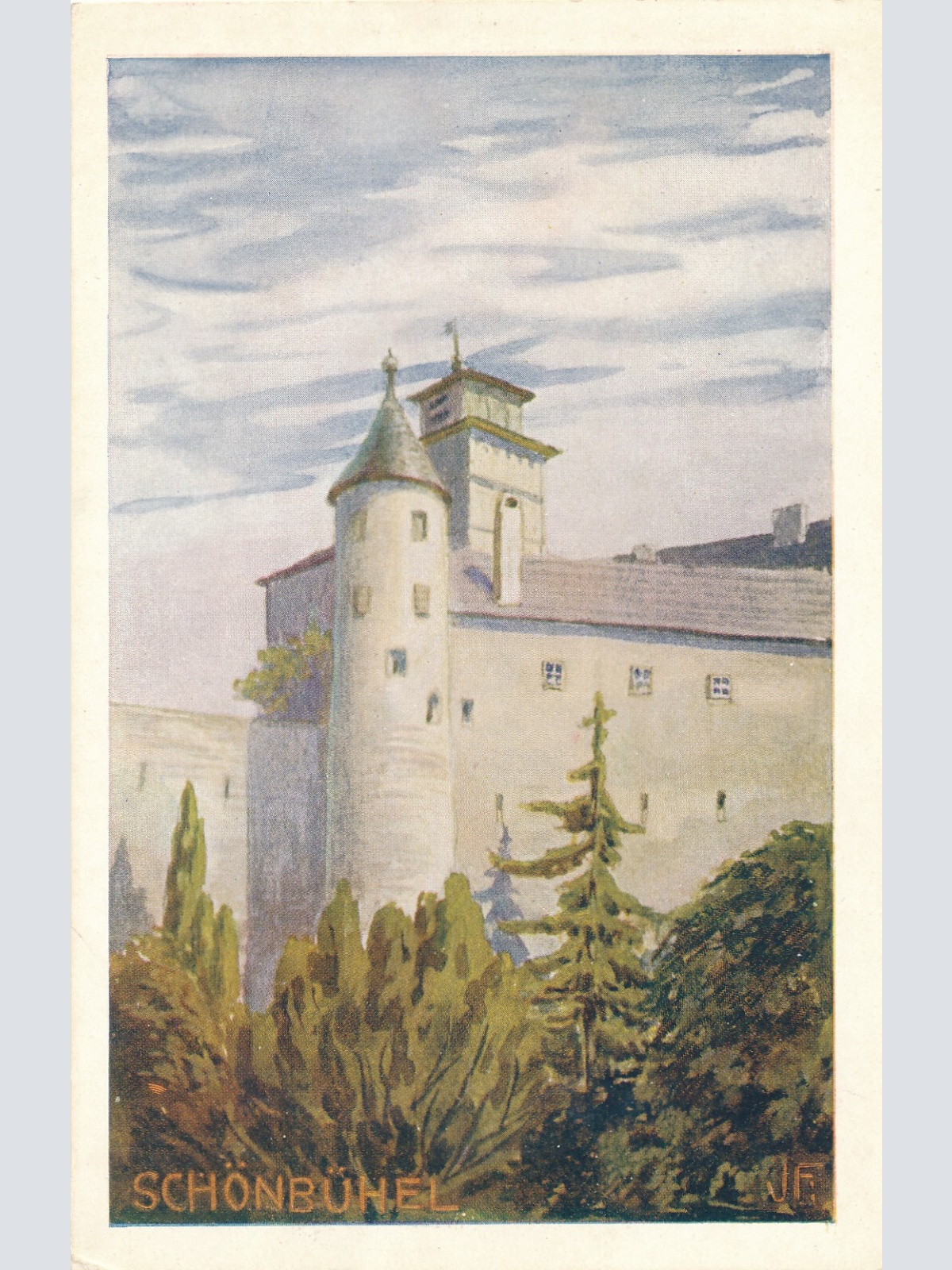 AK aus Schönbühel mit Schloss Niederösterreich (6338)