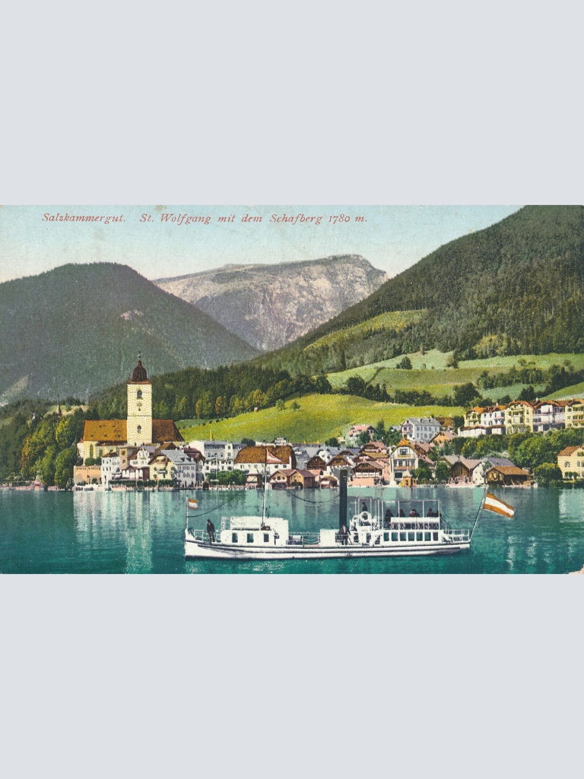 AK aus St.Wolfgang mit dem Schafberg Oberösterreich  (6346)