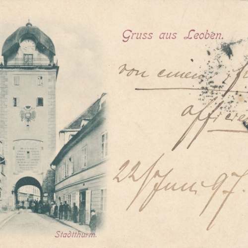 AK aus Leoben mit Stadtthurm Stmk  (6356)