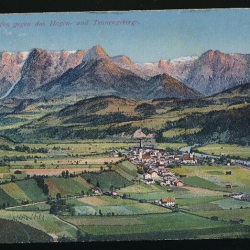 AK aus Bischofshofen gegen das Hagen und Tennengebirge Salzburg (5998)