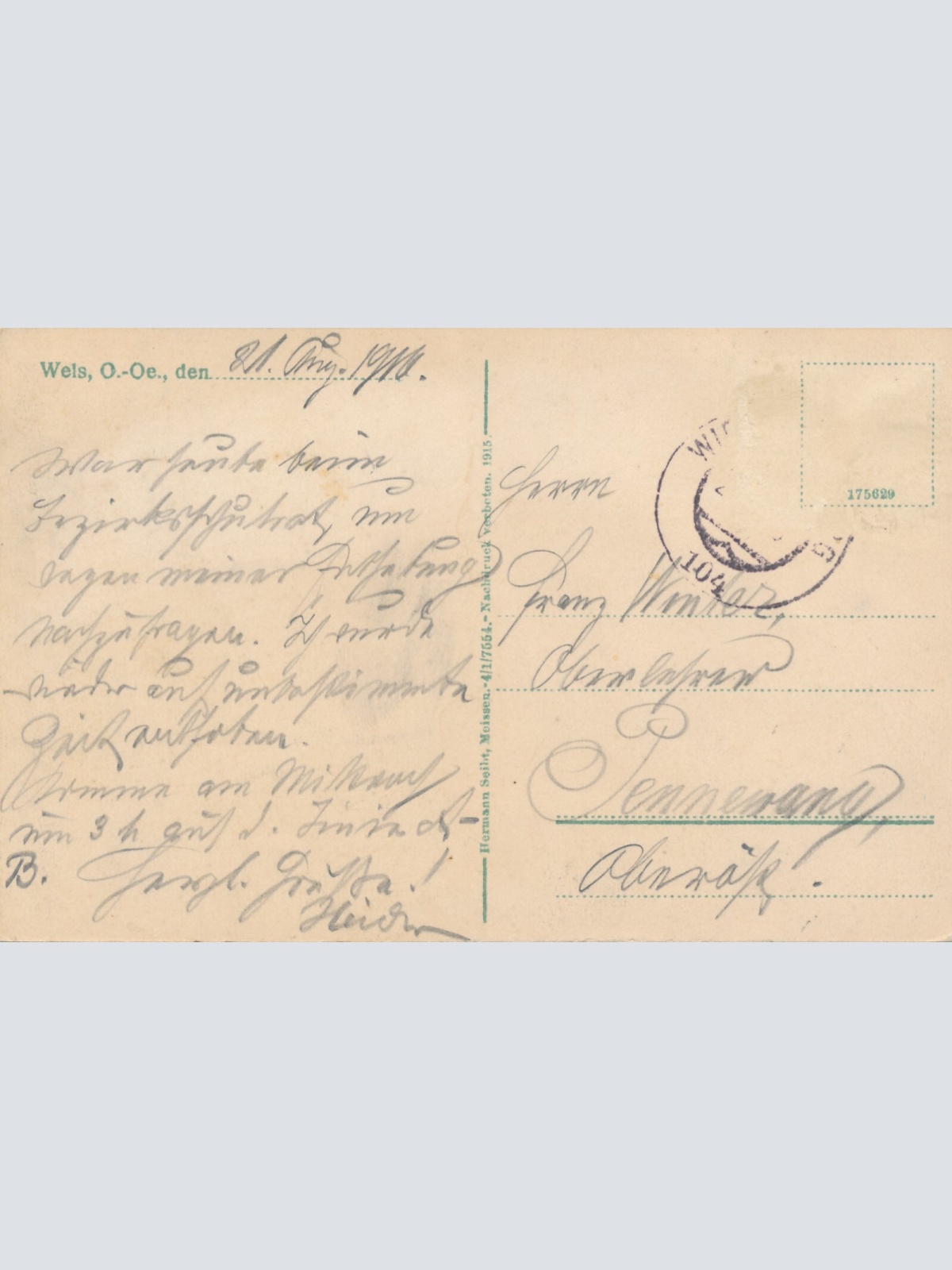 AK aus Wels Stadtplatz Oberösterreich (6148)