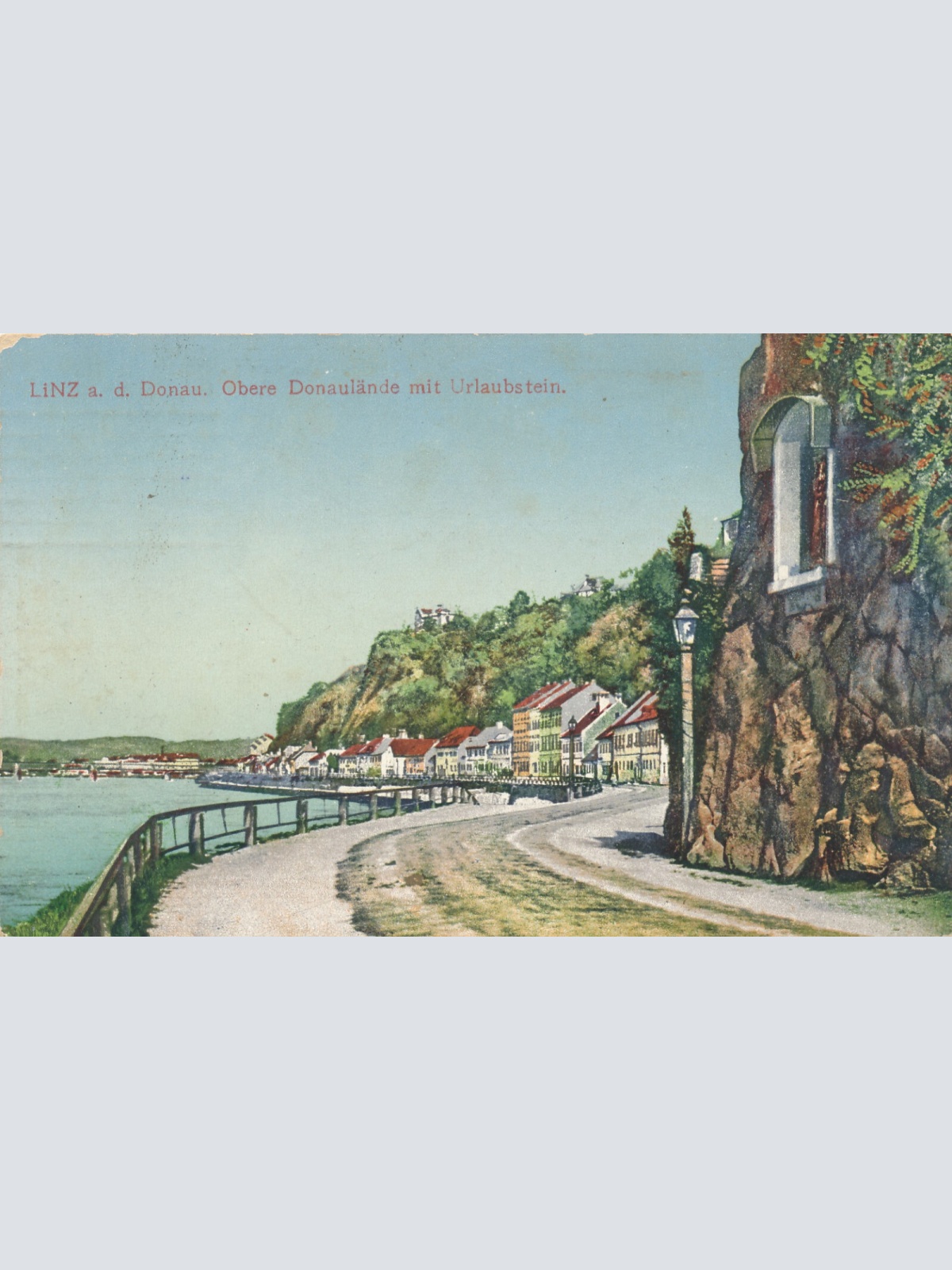 AK aus Linz an der Donau Obere Donausäule mit Urlaubstein Oberösterreich (6171)