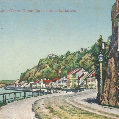 AK aus Linz an der Donau Obere Donausäule mit Urlaubstein Oberösterreich (6171)
