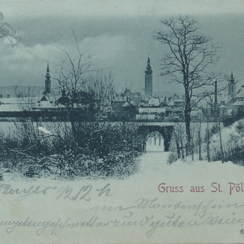Mondschein - Karte gruss aus St.Pölten (6862)