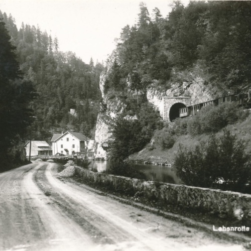 AK aus Lehenrotte Frau mit Fahrad Niederösterreich (6159)